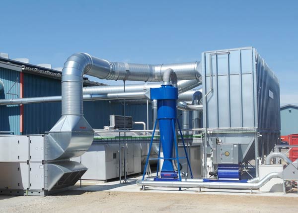 Cyclone, ventilation system and baghouse filter
