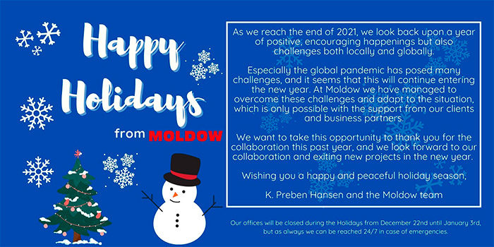 Happy Holidays - Season Greetings from Moldow
